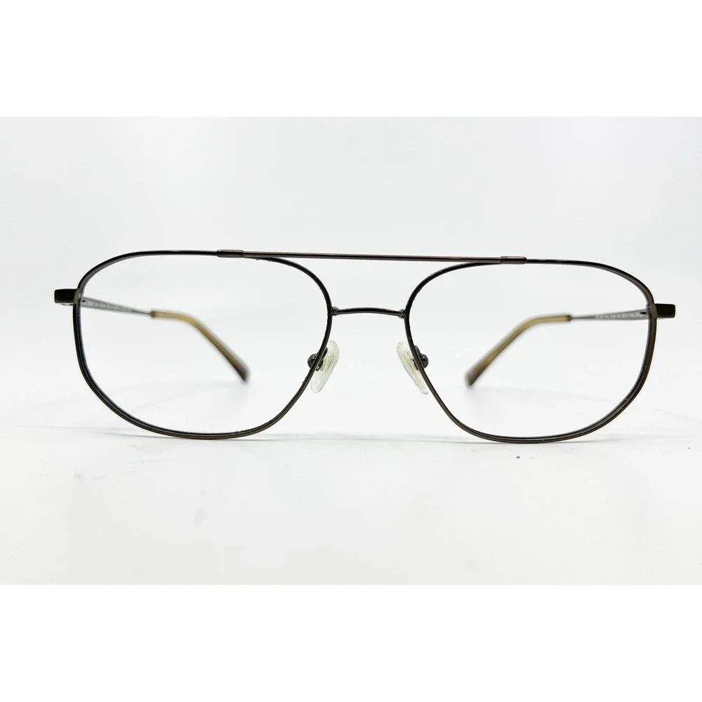 Hilco Eyeglasses Mens Antique Gold SG 601 Z87-2 Aviator Double Bridge 145
